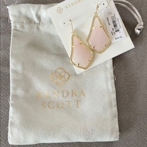 Kendra Scott Alex earrings in pastel pink
